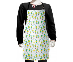 Cartoon Hot Air Balloons Kids Apron