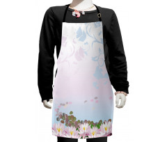 Water Lilies Pattern Kids Apron