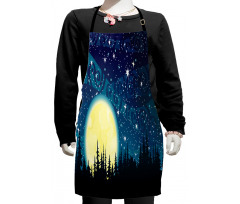 Moon over Forest Kids Apron