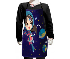 Little Girl in Space Kids Apron