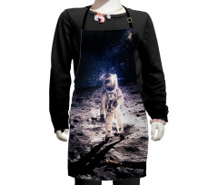 Astronaut on the Moon Kids Apron