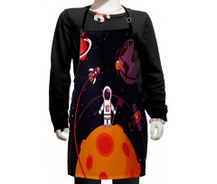 Astronaut Moon Rockets Kids Apron