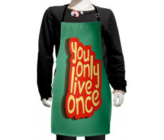 Retro Inspirational Words Kids Apron