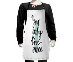 Hand Lettering Calligraphy Kids Apron