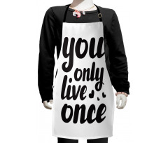 You Only Live Once Words Kids Apron