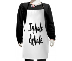 Brush Ink Words Kids Apron