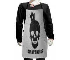 Skull in Crown Kids Apron