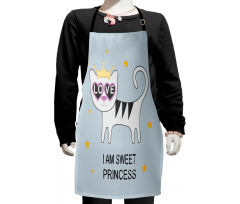 Cat Hearts Love Kids Apron