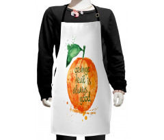 Brush Strokes Orange Kids Apron