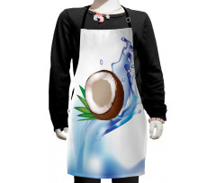 Broken Coconut and Leaves Kids Apron