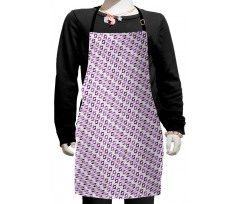 Swirling Floral Style Kids Apron