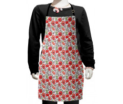 Poppy Blossoms Garden Kids Apron