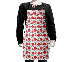 Romantic Rose Blooms Kids Apron