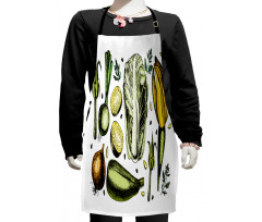 Vegan Diet Theme Kids Apron