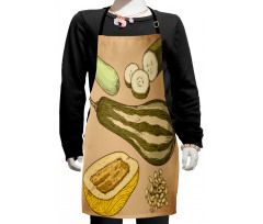 Zucchini Slices Kids Apron