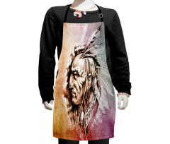 American Native Sketch Kids Apron