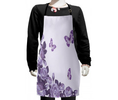 Bridal Roses Butterflies Kids Apron