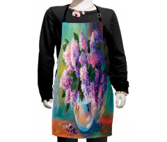 Oil Painting Flowers Art Kids Apron