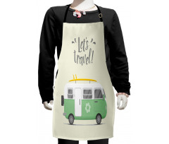 Lets Travel Message Kids Apron