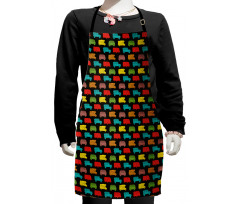 Colorful Van Bus Trailer Kids Apron