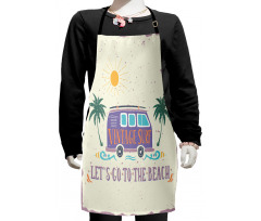 Grunge Beach Words Kids Apron