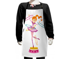 Girl Twirling Hoops Kids Apron