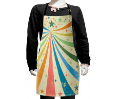 Rainbow Background Art Kids Apron