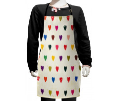 Distressed Hearts Love Kids Apron