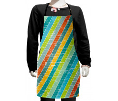 Diagonal Strips Kids Apron