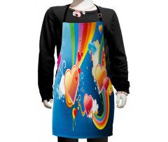 Funky Hearts Kids Apron