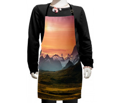 Mountains and Sunset Kids Apron