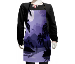 Caribbean Island Night Kids Apron