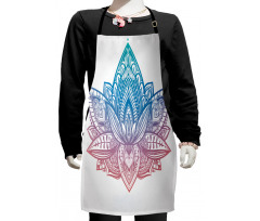 Tribal Boho Lotus Flower Kids Apron