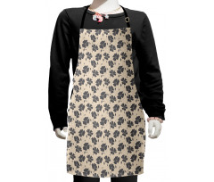 Sketch Buds and Flowers Kids Apron