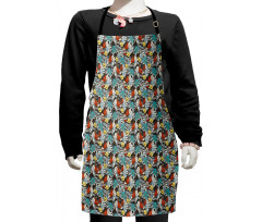 Flourishing Garden Motif Kids Apron