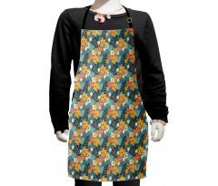 Abstract Garden Doodle Kids Apron