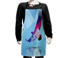 Polygonal Bird Design Kids Apron