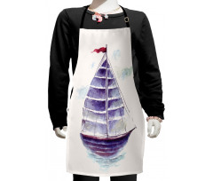 Retro Ship Antique Kids Apron