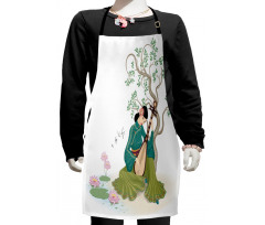 Woman Music Instrument Kids Apron