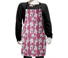 Sketch Flower Motifs Kids Apron