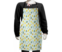 Scribbled Lemon Design Kids Apron