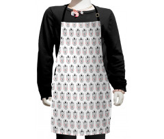 Funny Crowned Bears Kids Apron