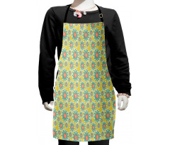 Dotted Flowers Kids Apron