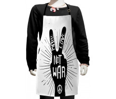 Sixties Pacifist Slogan Kids Apron