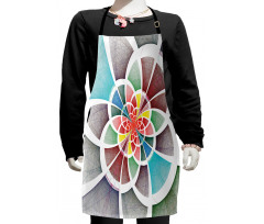 Circles Fractal Lines Kids Apron