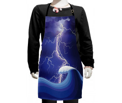 Heavy Storm in the Ocean Kids Apron