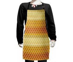 Fish Scale Rising Sun Kids Apron