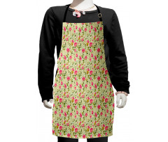 Vintage Briar Flowers Herb Kids Apron