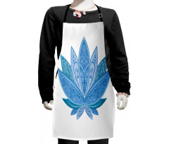 Oriental Lotus Petals Kids Apron