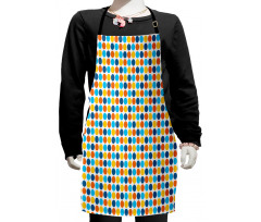 Geometric Retro Style Kids Apron